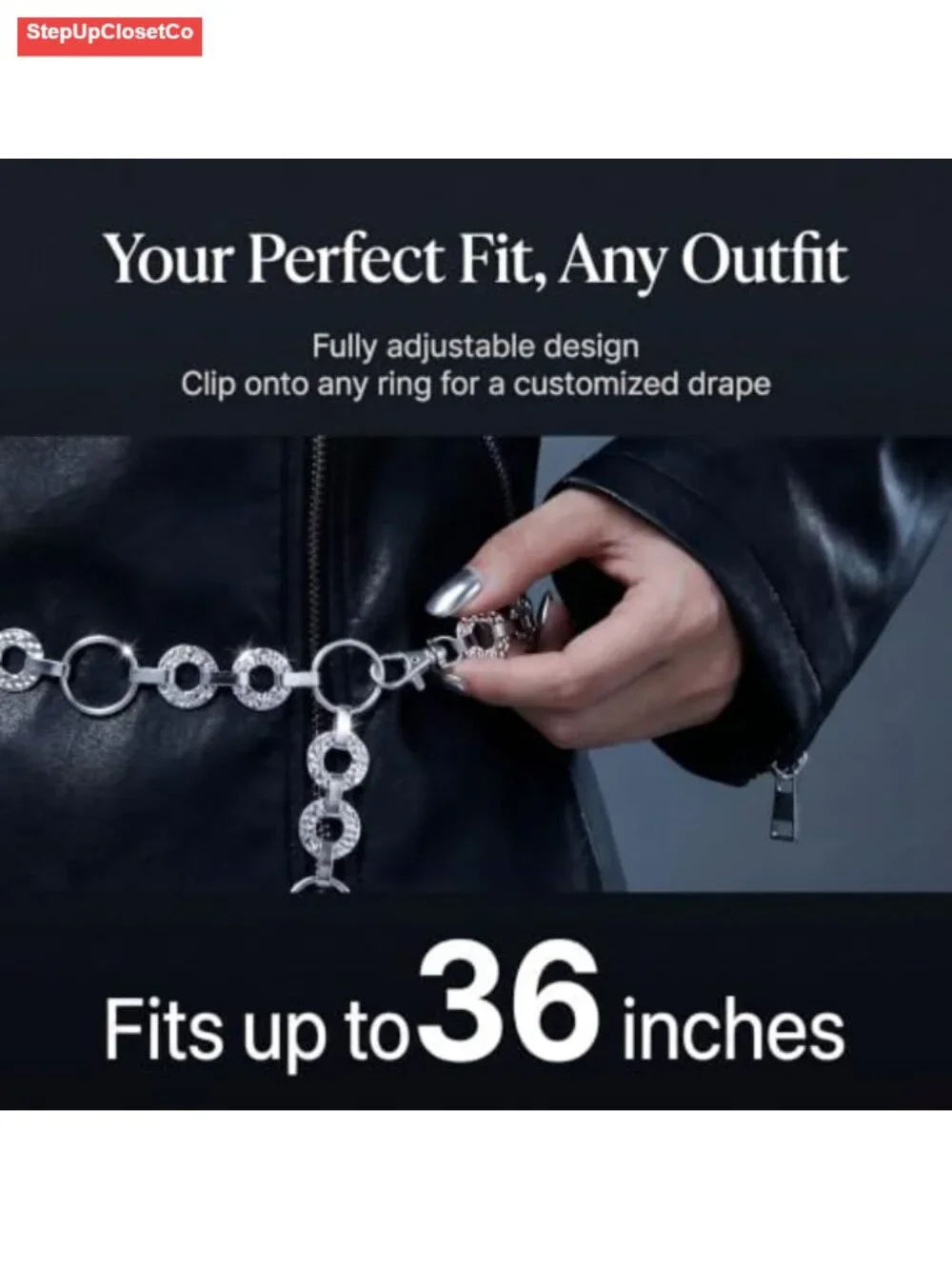 Adjustable Chain Belt for Women - High Polished Alloy Waist Chain - Fashion